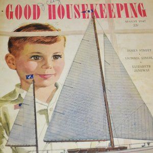 Vintage Good Housekeeping Magazine August 1947 Advertisisng MCM Decor